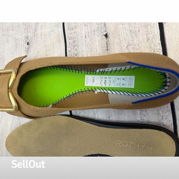 Rothy's Women's Ballet Flats Size 8.5 Brown Slip-On Eco-Friendly - Picture 8 of 9